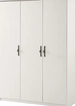 Home affaire Kleiderschrank »LiLLE, Drehtürenschrank im Landhausstil, Schrank mit Metallgriffen« viel Stauraum, mit Kleiderstange u Einlegeböden, vielseitig einsetzbar