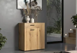 Home affaire Kommode »Amrum« 1 Stk. tlg. Schuhschrank 2 Türen & 1 Vollauszug Schublade - (B/T/H) 80/36/89 cm
