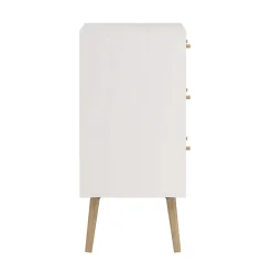 Home affaire Kommode »Bodo, Aufbewahrung, Schubladenschrank, Stauraum, modern, Breite 99 cm« 4 Schubladen, Weiß oder Schwarz, Beine und Griffe aus Echtholz