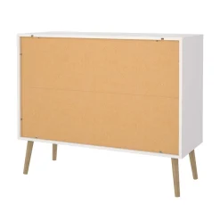 Home affaire Kommode »Bodo, Aufbewahrung, Schubladenschrank, Stauraum, modern, Breite 99 cm« 4 Schubladen, Weiß oder Schwarz, Beine und Griffe aus Echtholz