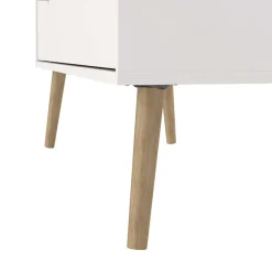 Home affaire Kommode »Bodo, Aufbewahrung, Schubladenschrank, Stauraum, modern, Breite 99 cm« 4 Schubladen, Weiß oder Schwarz, Beine und Griffe aus Echtholz