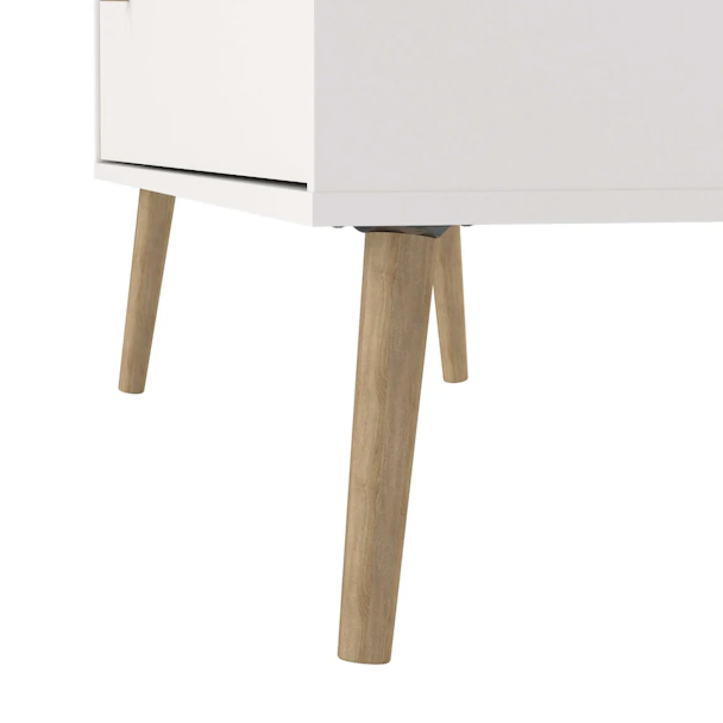 Home affaire Kommode »Bodo, Aufbewahrung, Schubladenschrank, Stauraum, modern, Breite 99 cm« 4 Schubladen, Weiß oder Schwarz, Beine und Griffe aus Echtholz