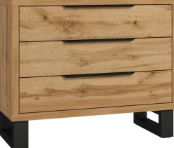 Home affaire Kommode »Bronne,Breite 99,5 cm Schubladenkommode, Sideboard« Füße in Kufenform, Sideboard 3 Schubladen, Schlafzimmerkommode