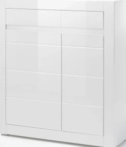 Home affaire Kommode »Carat« Breite 100 cm, wird mit 2 Leisten geliefert (weiss und grau)