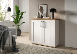 Home affaire Kommode »COSENZA, Breite 95 cm, 2 Türen, 2 Einlegeböden, 3 Fächer« in Landhausoptik, Anrichte, Schrank, Sideboard