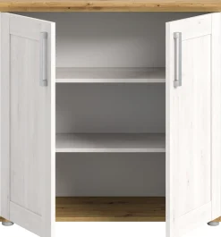 Home affaire Kommode »COSENZA, Breite 95 cm, 2 Türen, 2 Einlegeböden, 3 Fächer« in Landhausoptik, Anrichte, Schrank, Sideboard