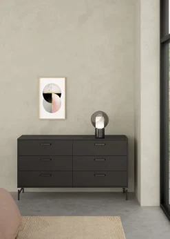 Home affaire Kommode »Dana, Aufbewahrung, Schubladenschrank, Stauraum« Sideboard mit 6 Schubladen, Metallbeine, Breite 138 cm