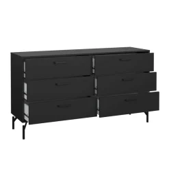 Home affaire Kommode »Dana, Aufbewahrung, Schubladenschrank, Stauraum« Sideboard mit 6 Schubladen, Metallbeine, Breite 138 cm