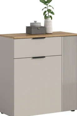 Home affaire Kommode »EDIL, Breite 80 cm, 2 Türen, 1 Schubkasten, 1 Einlegeboden, 3 Fächer« Garderobenschrank, Schuhschrank, Schuhkommode, Sideboard, Anrichte