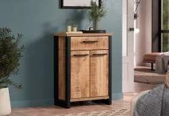 Home affaire Kommode »Elda« 1 Stk. tlg. Kommode mit 2 Türen, 1 Schublade mit Vollauszug – (B/T/H) 73/39/100 cm