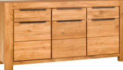 Home affaire Kommode 6 Faächer und 3 Schubladen. schwarze Griffe