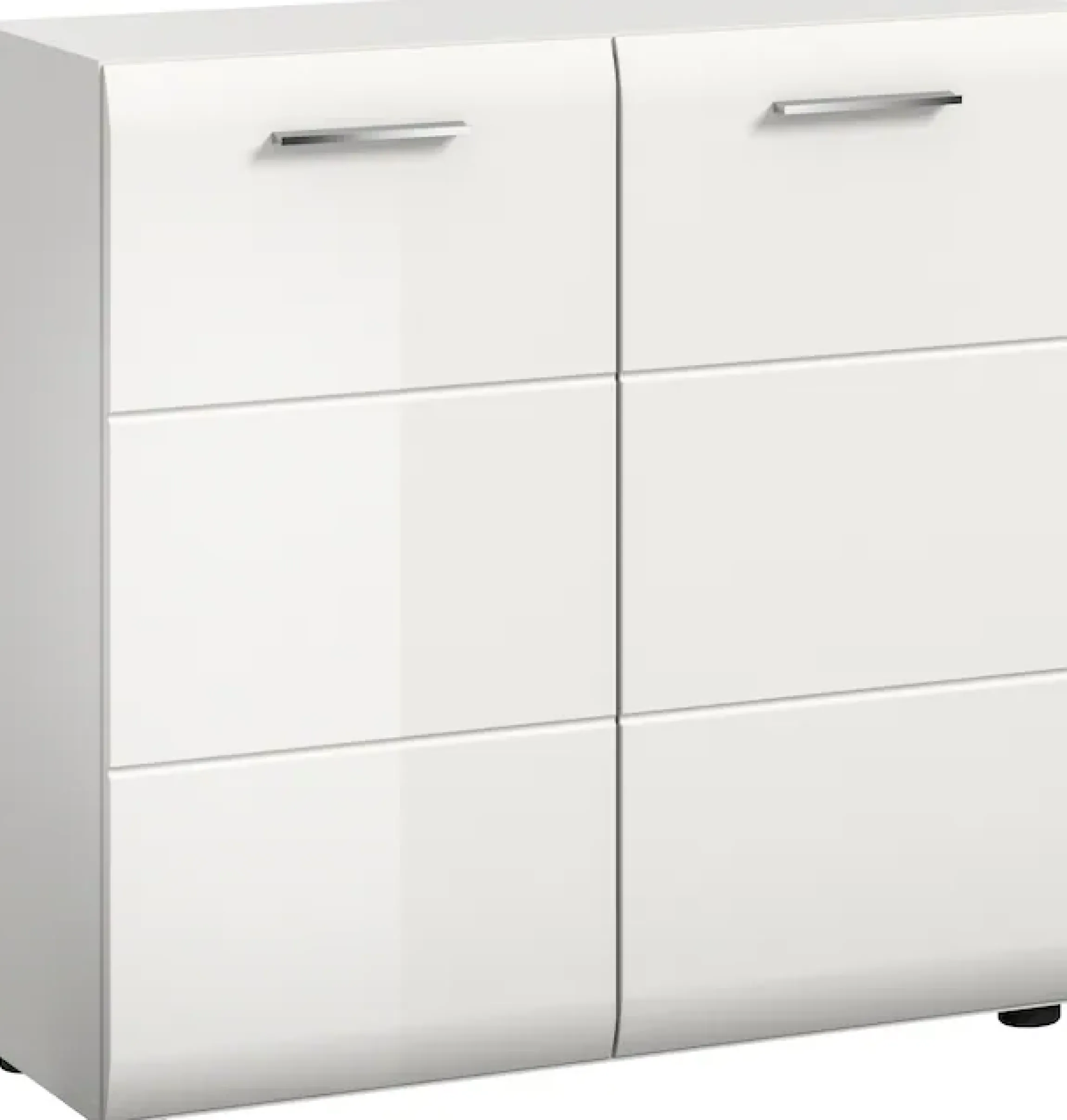 Home affaire Kommode »FLORENZ, hochwertige MDF-Front,Rillenfräsung, 2 Türen, 3 Fächer« 1 Stk. tlg. Kommode, Anrichte, Wohnzimmerschrank
