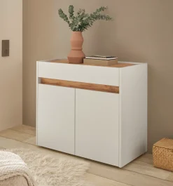 Home affaire Kommode »GiRON/CiTY, Schrank in vier Farben, modernes Sideboard, Kommode« in zwei Farben erhältlich, 2 Türen, 1 Schubkasten, 80 cm breit