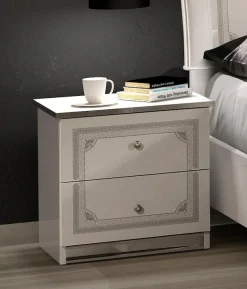 Home affaire Kommode »Greta, aus FSC-zertifiziertem Holzwerkstoff mit Dekor im Klassikstil« Maße (B/T/H): 50/38,5/49 cm,mit 2 Schubladen, soft-close-Funktion, Made in Italy