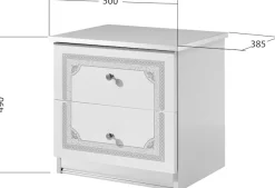 Home affaire Kommode »Greta, aus FSC-zertifiziertem Holzwerkstoff mit Dekor im Klassikstil« Maße (B/T/H): 50/38,5/49 cm,mit 2 Schubladen, soft-close-Funktion, Made in Italy