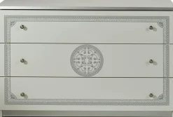 Home affaire Kommode »Greta, aus FSC-zertifiziertem Holzwerkstoff mit Dekor im Klassikstil« Maße (B/T/H): 113/42/73,5 cm,mit 3 Schubladen, soft-close-Funktion, Made in Italy