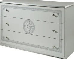 Home affaire Kommode »Greta, aus FSC-zertifiziertem Holzwerkstoff mit Dekor im Klassikstil« Maße (B/T/H): 113/42/73,5 cm,mit 3 Schubladen, soft-close-Funktion, Made in Italy
