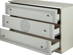 Home affaire Kommode »Greta, aus FSC-zertifiziertem Holzwerkstoff mit Dekor im Klassikstil« Maße (B/T/H): 113/42/73,5 cm,mit 3 Schubladen, soft-close-Funktion, Made in Italy