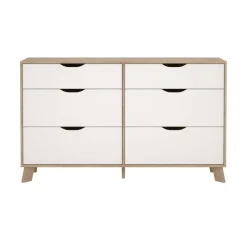 Home affaire Kommode »Ikast, Schubladenschrank, Sideboard, Aufbewahrung, Stauraum« 6 Schubladen, Eingriffsmulden, Breite 156 cm