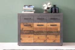 Home affaire Kommode »Ilana« Kommode mit 3 Türen & 3 Schubladen - (B/T/H) 117/37/86 cm