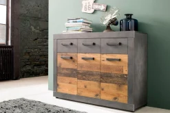 Home affaire Kommode »Ilana« Kommode mit 3 Türen & 3 Schubladen - (B/T/H) 117/37/86 cm