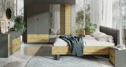 Home affaire Kommode »Kommode Loreto mit 3 Schubladen und eine Tür, B/T/H 125/36/80 cm« Kommode mit Schubladen und Drehtür sowie MDF-Lamellen