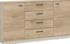 Home affaire Kommode »LAGOON« modernses Sideboard, Breite ca.155 cm, 2 Türen und 4 Schubkasten