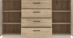 Home affaire Kommode »LAGOON« modernses Sideboard, Breite ca.155 cm, 2 Türen und 4 Schubkasten