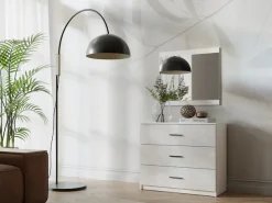 Home affaire Kommode »LANDERY Sideboard mit 3 Schubladen, weiß hochglänzend« Schubladenschrank mit viel Stauraum, Maße B/T/H: 93/42/80,5 cm
