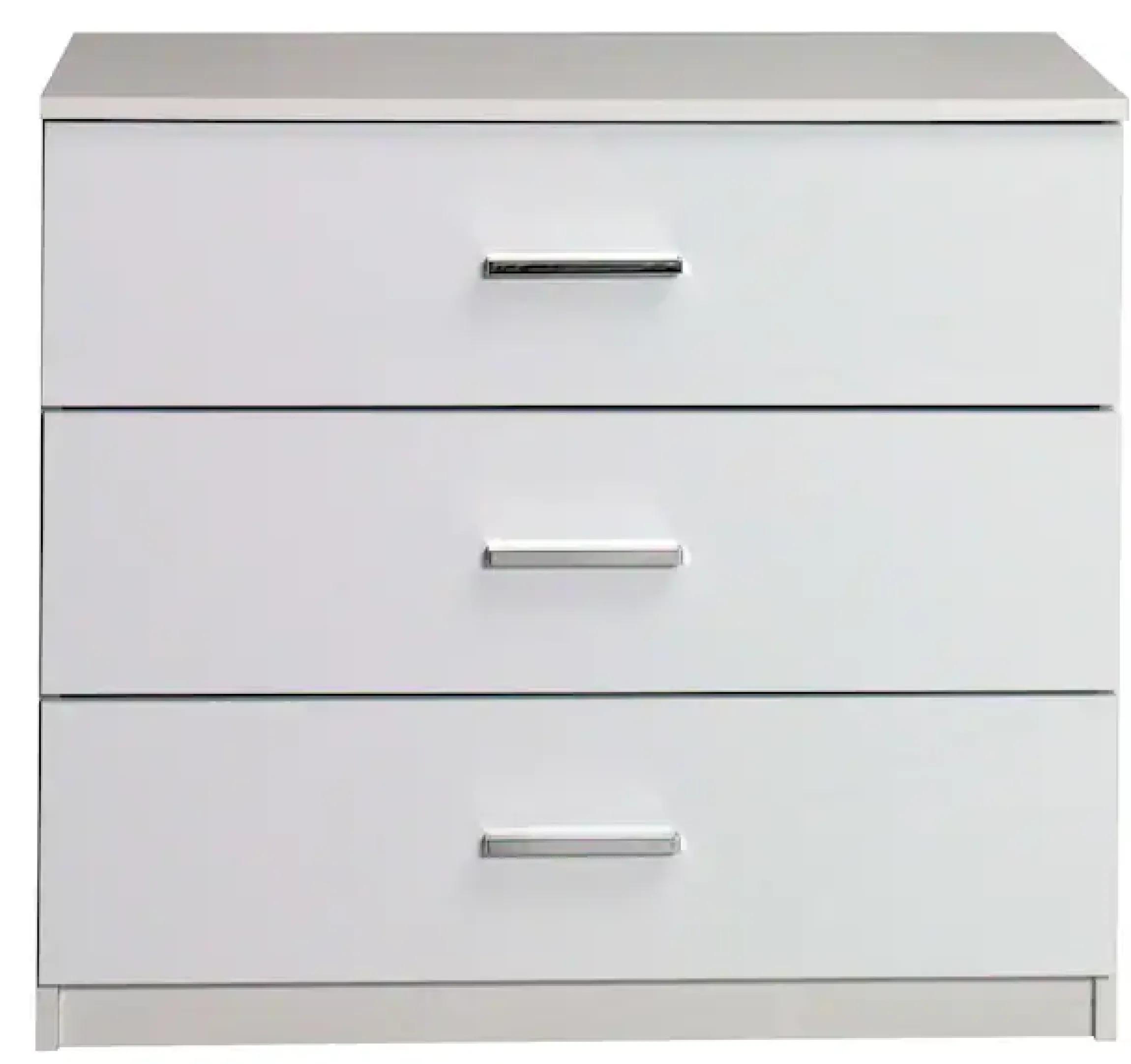 Home affaire Kommode »LANDERY Sideboard mit 3 Schubladen, weiß hochglänzend« Schubladenschrank mit viel Stauraum, Maße B/T/H: 93/42/80,5 cm