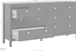 Home affaire Kommode »Madrid, Aufbewahrung, Schubladenschrank, Stauraum« mit 4 kleinen und 4 großen Schubladen, Breite 160 cm