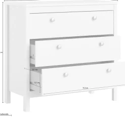 Home affaire Kommode »Madrid, Aufbewahrung, Schubladenschrank, Stauraum« mit 3 Schubladen, Breite 82,3 cm