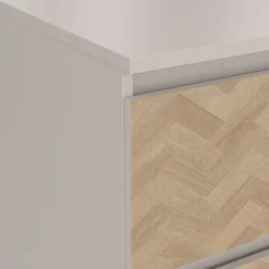 Home affaire Kommode »Maise in Holzoptik mit elegantem Fischgrätmuster« Fischgrätdekorfronten für einen modernen Wohnstil