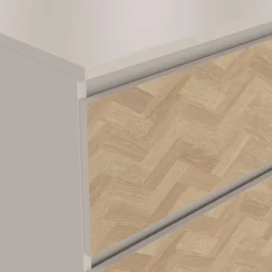 Home affaire Kommode »Maise in Holzoptik mit elegantem Fischgrätmuster« Fischgrätdekorfronten für einen modernen Wohnstil