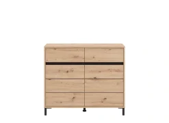 Home affaire Kommode »Marron für Wohnzimmer, Flur, Schlafzimmer« Breite 106 cm, mit 2 Schubladen, hinter Türen 4 Fächer