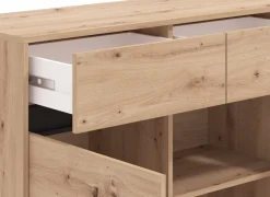 Home affaire Kommode »Marron für Wohnzimmer, Flur, Schlafzimmer« Breite 106 cm, mit 2 Schubladen, hinter Türen 4 Fächer