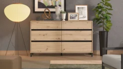 Home affaire Kommode »Marron, Sideboard mit Schubkästen, vielseitig einsetzbar« in 2 Breiten 80 und 157 cm, mit geräumigen Schubladen