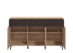 Home affaire Kommode »Mayenne Sideboard, Schubladenschrank, Kommode, Anrichte, Breite 157cm« Wohnzimmermöbel, Schlafzimmermöbel, mit Drehtüren und drei Schubladen