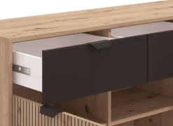 Home affaire Kommode »Mayenne Sideboard, Schubladenschrank, Kommode, Anrichte, Breite 157cm« Wohnzimmermöbel, Schlafzimmermöbel, mit Drehtüren und drei Schubladen