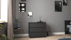 Home affaire Kommode »Naia« abgerundete Schubladenkanten auf Metallgleiter, Breite 77 cm