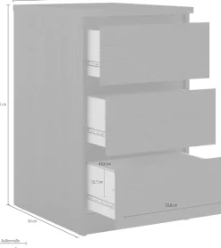 Home affaire Kommode »Naia« Elegante und modernes Sideboard mit 3 geräumigenSchubladen
