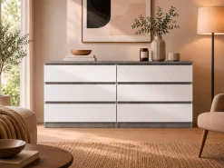 Home affaire Kommode »Naia,6 Schubladen im skandinavischen Design, Breite 158 cm« Viel Stauraum mit griffloser Front, in mehreren Farben