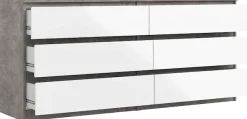 Home affaire Kommode »Naia,6 Schubladen im skandinavischen Design, Breite 158 cm« Viel Stauraum mit griffloser Front, in mehreren Farben