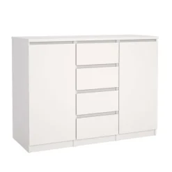 Home affaire Kommode »Naia, Sideboard, 4 Schubladen, 2 Türen, Aufbewahrung, grifflose Front« Mit Einlegeböden, modern, skandinavisches Design, in mehrere Farben