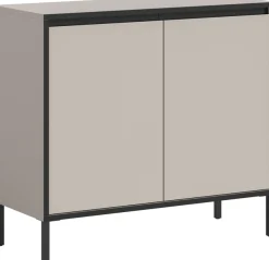 Home affaire Kommode »NORT, Höhe: 92 cm, mit Metall Stabfuß, 2 Türen, 2 Einlegeböden« Anrichte, Sideboard, Schrank, Board, Highboard