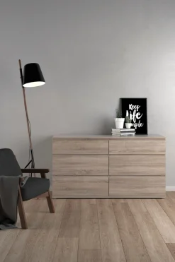 Home affaire Kommode »Nova, Aufbewahrung, Schubladenschrank, Stauraum« 8 Schubladen, Stauraum, grifflos, Breite 154 cm, Höhe 84 cm