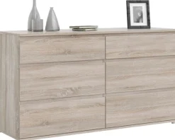 Home affaire Kommode »Nova, Aufbewahrung, Schubladenschrank, Stauraum« 8 Schubladen, Stauraum, grifflos, Breite 154 cm, Höhe 84 cm