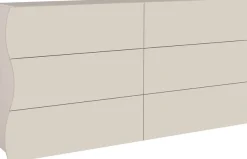 Home affaire Kommode »Onda« Onda, 154 cm breit, Kaschmir, mit 6 Schubladen, Made in Italy