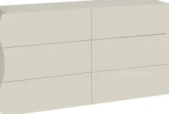 Home affaire Kommode »Onda« Onda, 154 cm breit, Kaschmir, mit 6 Schubladen, Made in Italy