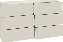 Home affaire Kommode »Onda« Onda, 154 cm breit, Kaschmir, mit 6 Schubladen, Made in Italy